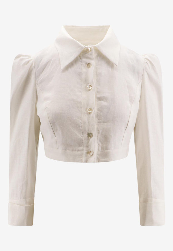 LAVI Rubino Cropped Shirt White BS5WD009_002