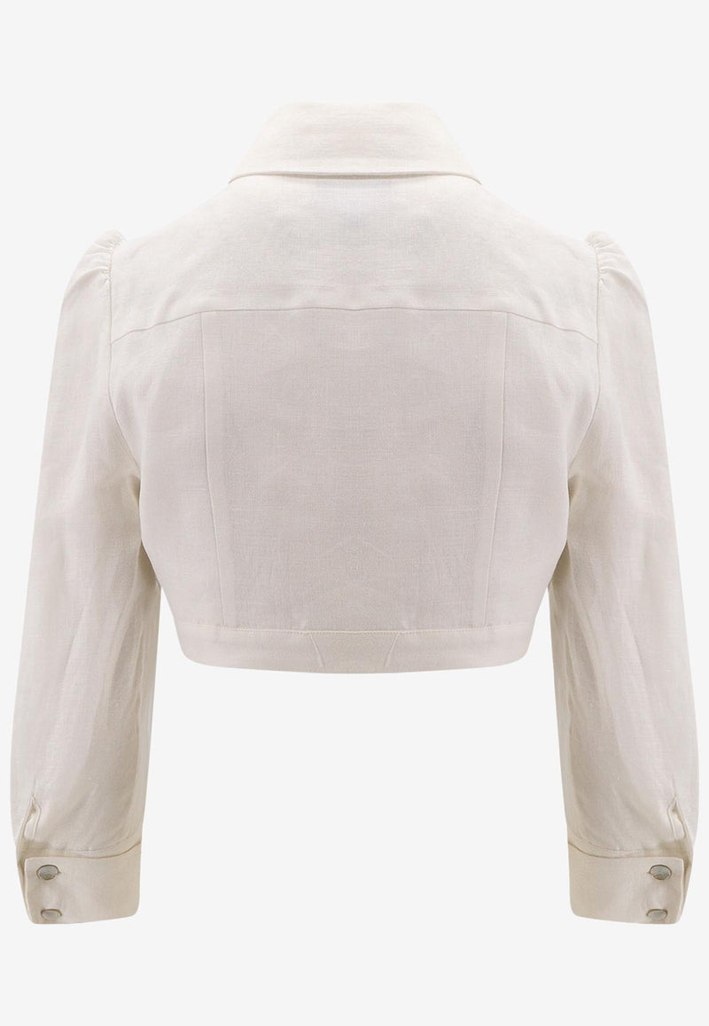 LAVI Rubino Cropped Shirt White BS5WD009_002