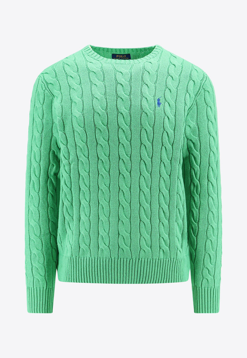 Polo Ralph Lauren Cable Knit Logo Sweater Green 710775885_505