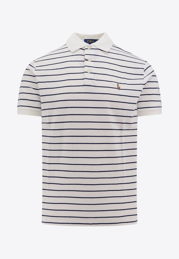 Polo Ralph Lauren Logo Striped Polo T-shirt White 710870545_003