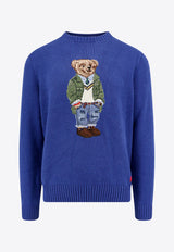 Polo Ralph Lauren Logo Intarsia Polo Bear Sweater Blue 710934020_001