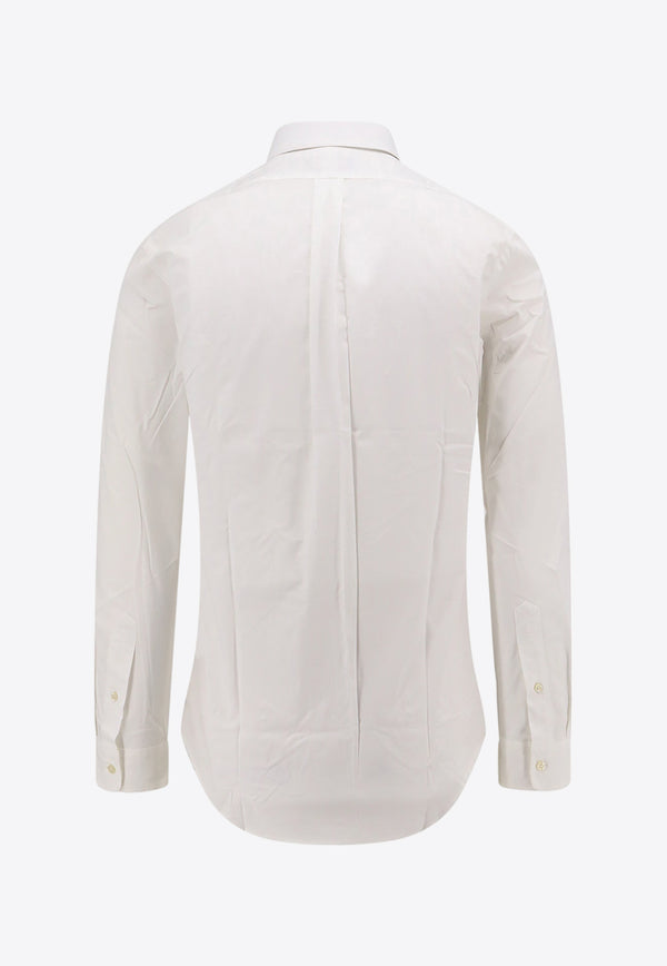 Polo Ralph Lauren Logo Embroidered Long-Sleeved Shirt White 710928254002_002