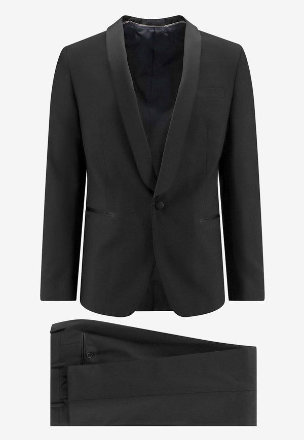 Corneliani Single-Breasted Wool Suit Black 937T619398238_020