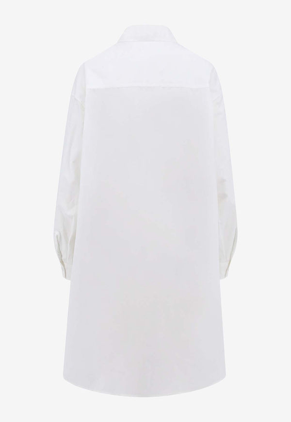 MM6 Maison Margiela Numeric Print Shirt Dress White S52CT0780S47294_100