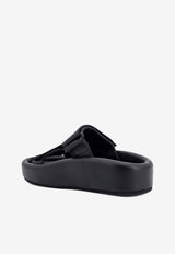 Webbing Leather Flatform Sandals MM6 Maison Margiela S59WP0206P6383_T8013