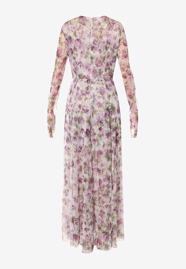 Philosophy Di Lorenzo Serafini Floral Print Maxi Dress Purple A04580750_1268
