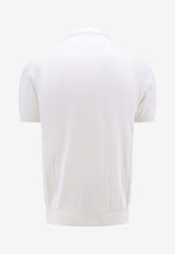 Kiton Ciro Paone Half-Zip Polo T-shirt White UMKX33Z_40C