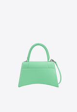 Balenciaga Small Hourglass Leather Top Handle Bag Green 5935461QJ4Y_3823