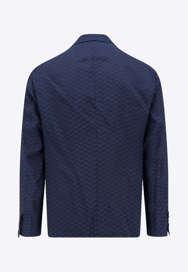 Giorgio Armani Single-Breasted Blazer Blue 4SGGG16PT050Q_FBS7