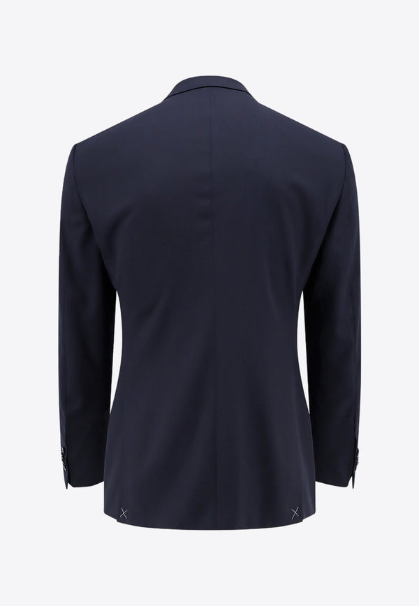 Giorgio Armani Single-Breasted Wool Suit Blue 8WGAV007T0075_UBUV