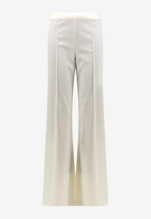 Erika Cavallini Wool-Blend Flared Pants White P4SH08_A20