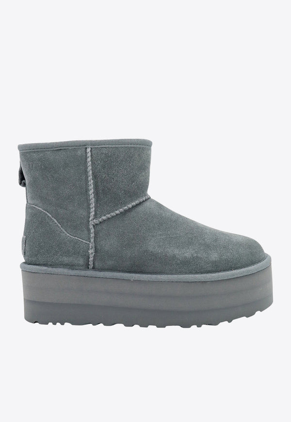 UGG Classic Mini Flatform Suede Boots Gray 1134991_RNS