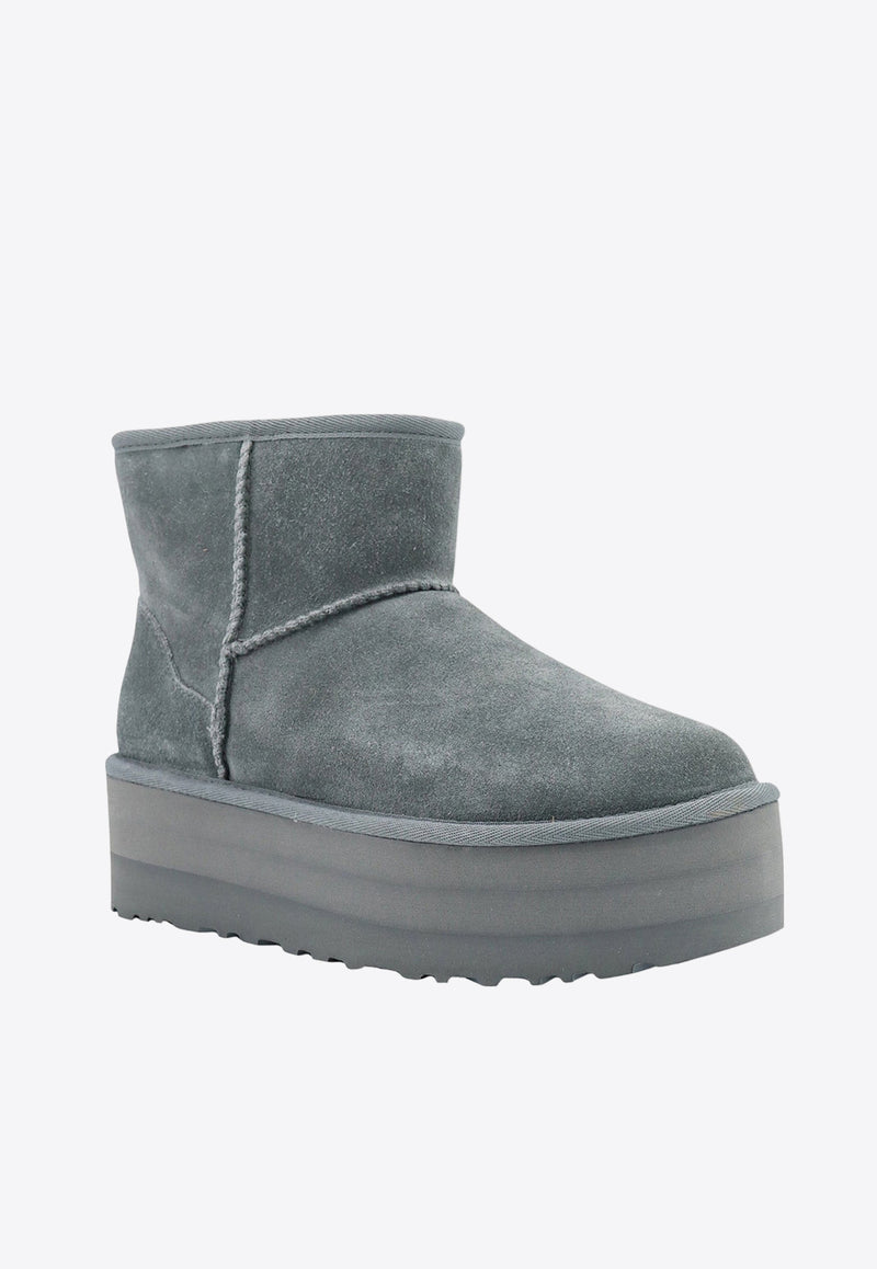 UGG Classic Mini Flatform Suede Boots Gray 1134991_RNS