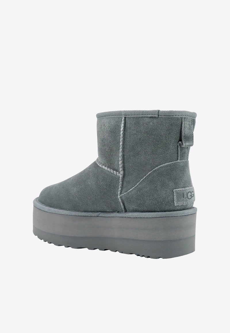 UGG Classic Mini Flatform Suede Boots Gray 1134991_RNS