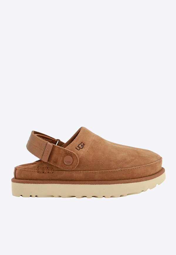 UGG Goldenstar Suede Flat Mules Chestnut 1138252_CHE