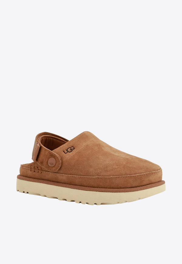 UGG Goldenstar Suede Flat Mules Chestnut 1138252_CHE