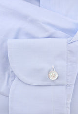 Finamore 1925 Long-Sleeved Button-Up Shirt Blue 840610C0239_14