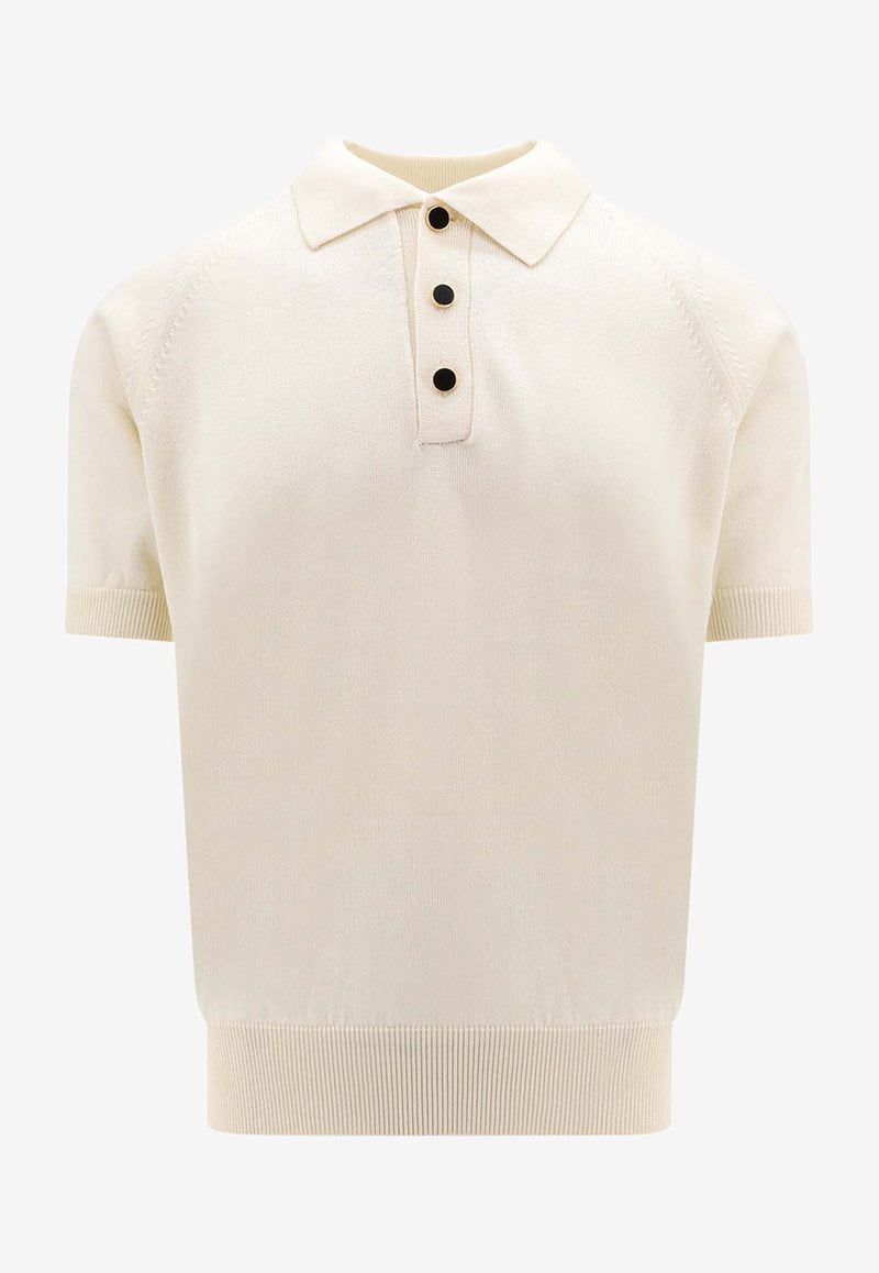 Lardini Wool Knit Polo T-shirt White EQLPMC73EQ62033_120