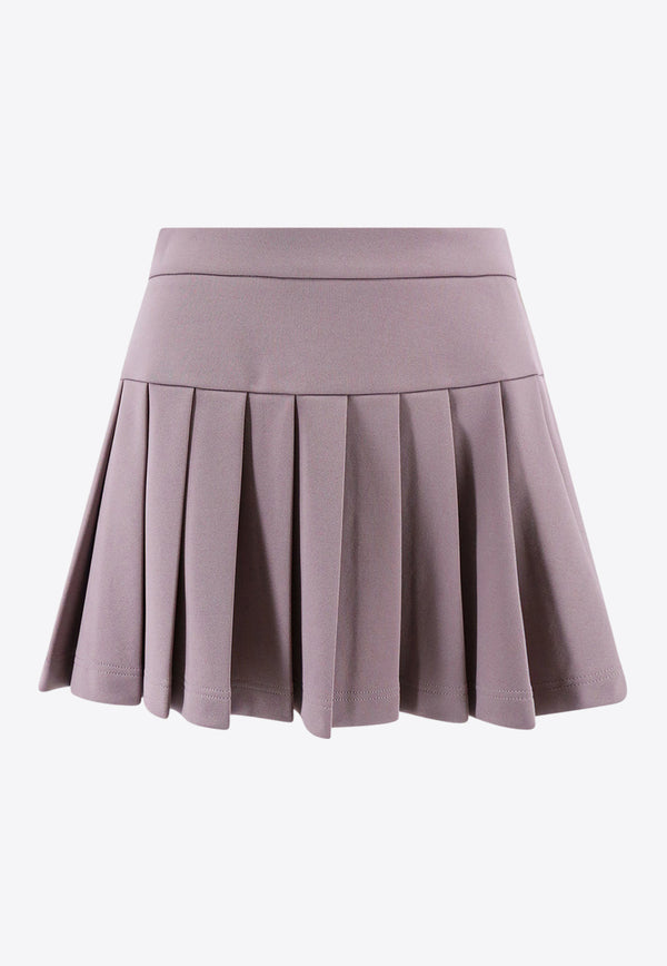 Palm Angels Pleated Mini Skirt Purple PWCC074S24FAB001_3603
