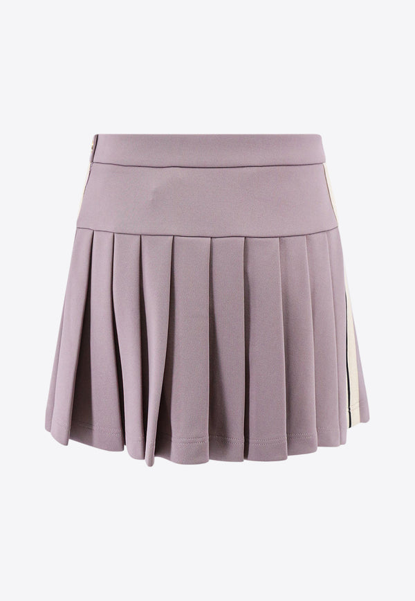 Palm Angels Pleated Mini Skirt Purple PWCC074S24FAB001_3603