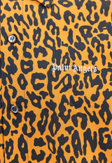 Palm Angels Cheetah Print Long-Sleeved Shirt Orange PMBD056S24FAB002_2010