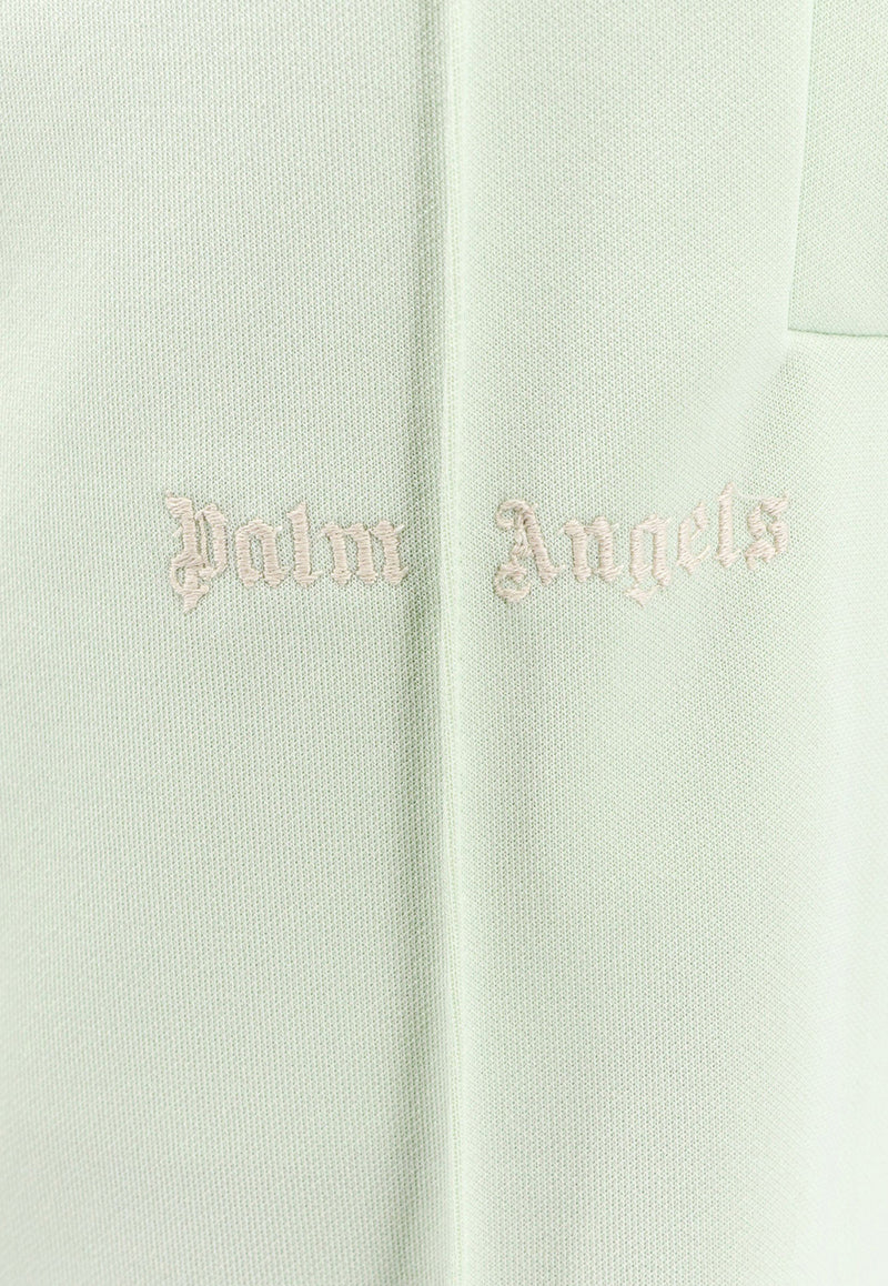 Palm Angels Logo Embroidered Track Pants Green PMCJ020S24FAB001_5103