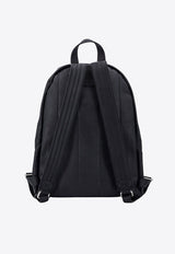 Orciani Logo Lettering Leather Backpack Black P00711SKY_NER