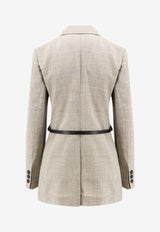 Durazzi Milano Single-Breasted Wool Blazer Gray SS24GJ01_GR02