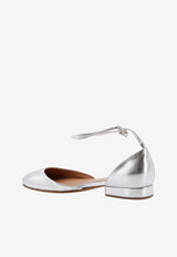 Durazzi Milano Metallic Leather Ballet Flats Silver SS24S02S_V011