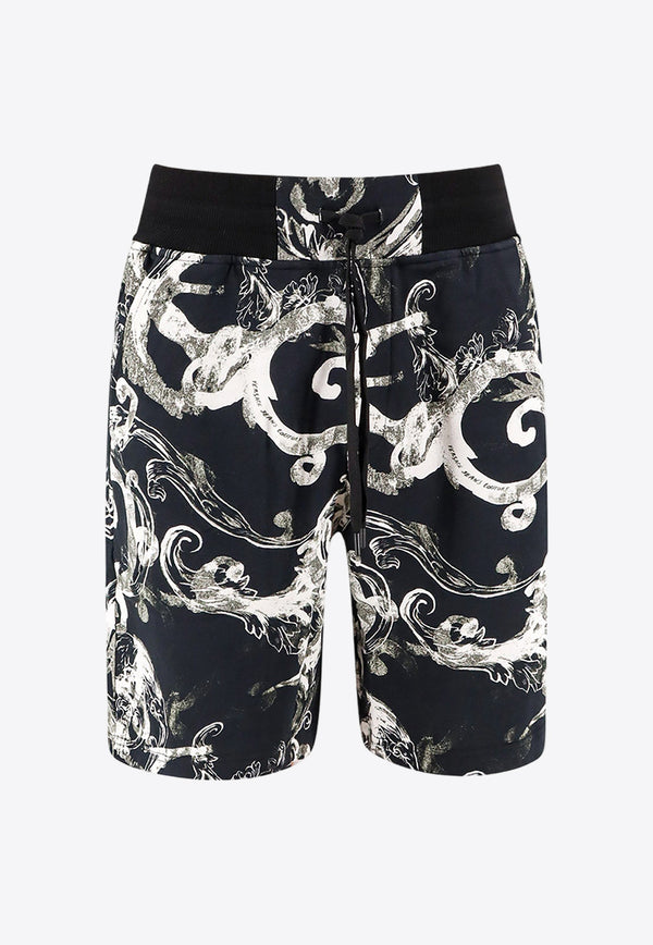 Versace Jeans Chromo Couture Print Track Shorts Black 76GAD3B0FS127_899