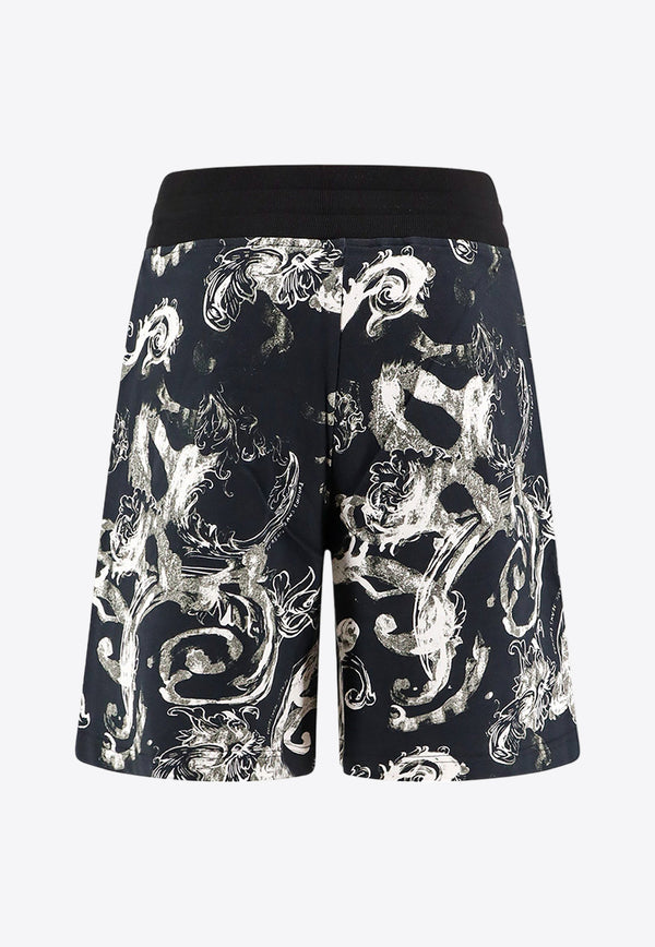 Versace Jeans Chromo Couture Print Track Shorts Black 76GAD3B0FS127_899