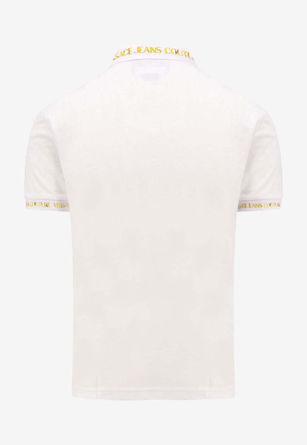 Versace Jeans Watercolor Couture Polo T-shirt White 76GAGT00CJ01T_G03