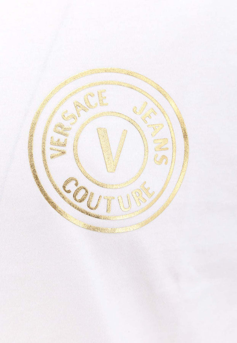 Versace Jeans V-emblem Logo T-shirt White 76GAHT02CJ00T_G03