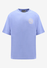 Versace Jeans V-emblem Logo Jersey T-shirt Light Blue 76GAHT03CJ00T_G26