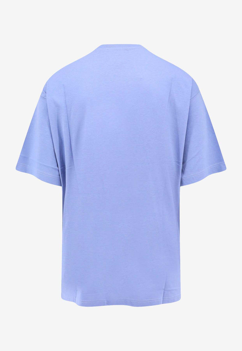 Versace Jeans V-emblem Logo Jersey T-shirt Light Blue 76GAHT03CJ00T_G26