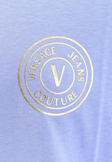 Versace Jeans V-emblem Logo Jersey T-shirt Light Blue 76GAHT03CJ00T_G26