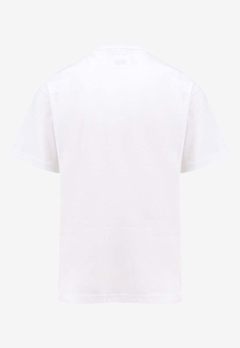 Versace Jeans V-emblem Print T-shirt White 76GAHT04CJ00T_G03