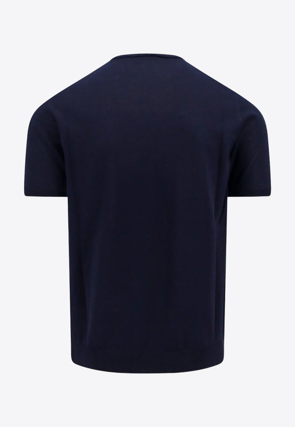 Roberto Collina Basic Crewneck T-shirt Blue RT10021_10