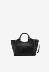 Tod's Logo Stamped Leather Shoulder Bag Black XBWAPAFL100QRI_B999