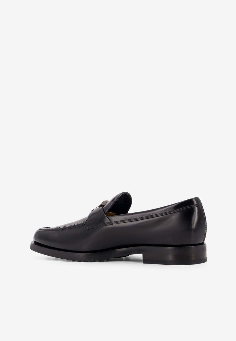 Tod's T Timeless Calf Leather Loafers Black XXM0ZF0FX20HBT_B999