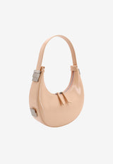 Osoi Mini Toni Hobo Bag in Patent Leather Pink 24SB03010108_BLUSH