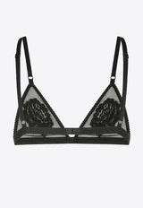 Dolce & Gabbana Floral-Motif Triangle Bra Black O1G24TONQ79_N0000