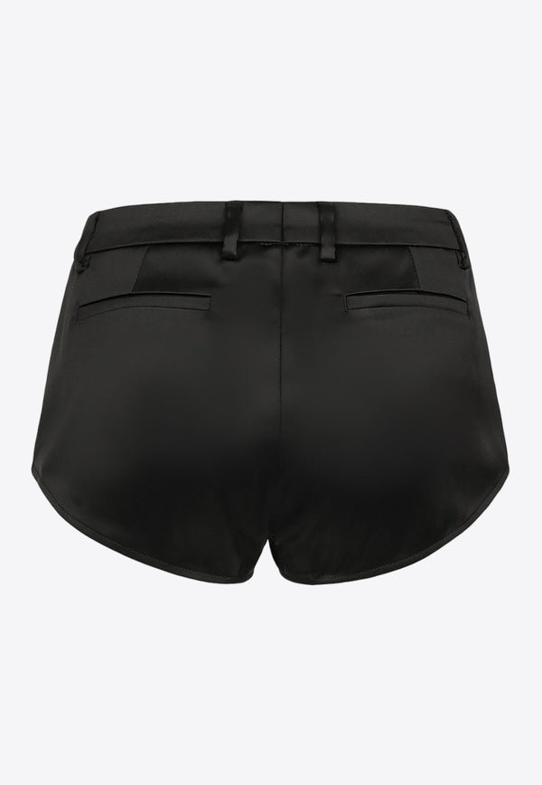 Dolce & Gabbana Satin Mini Shorts Black FTC4LTFURHM_N0000