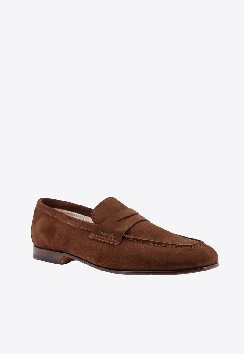 Church's Maltby Suede Penny Loafers Brown EDB1409CA_F0AXO