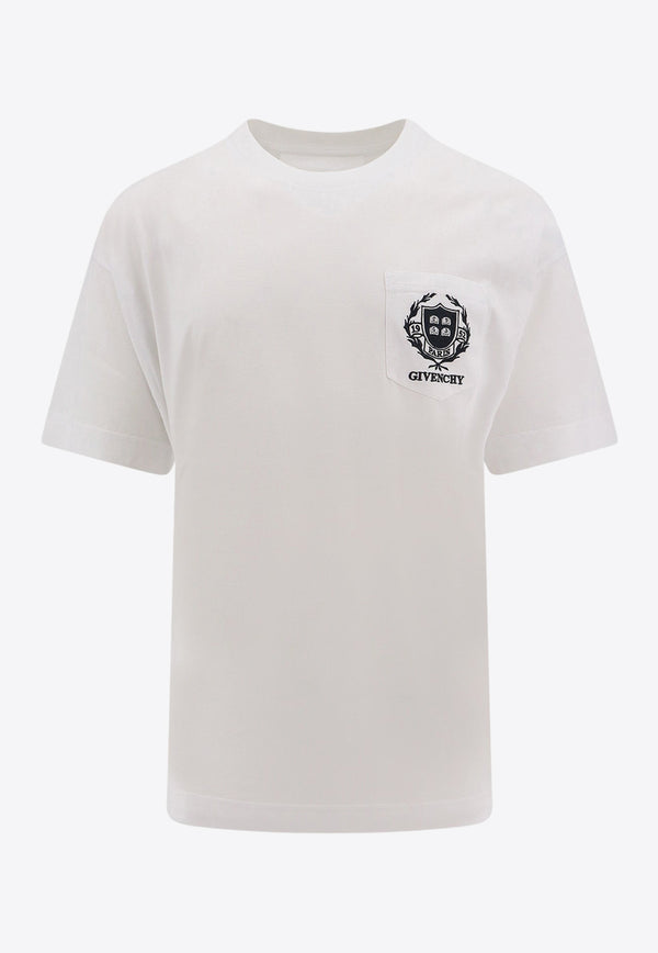 Givenchy Embroidered Logo Crest T-shirt BM71J83YL0_100