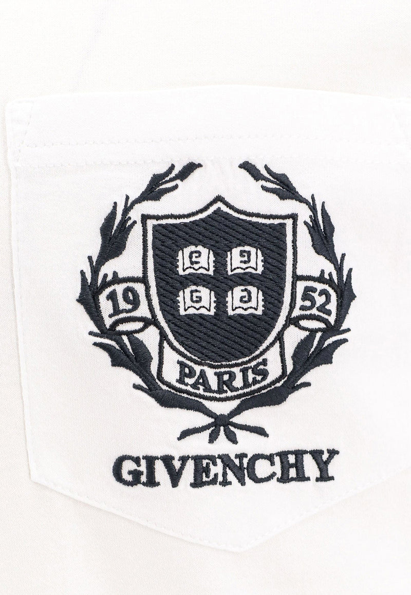 Givenchy Embroidered Logo Crest T-shirt BM71J83YL0_100