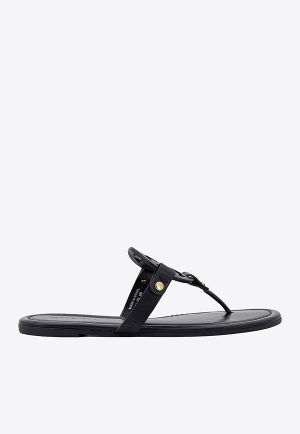 Tory Burch Miller Leather Thong Sandals Black 11744_001