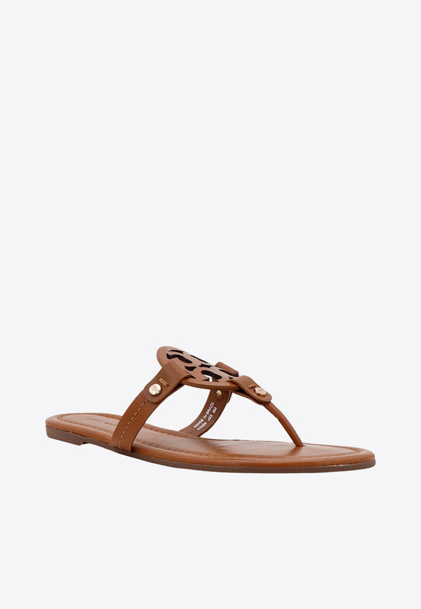 Tory Burch Miller Leather Thong Sandals Brown 11744_204