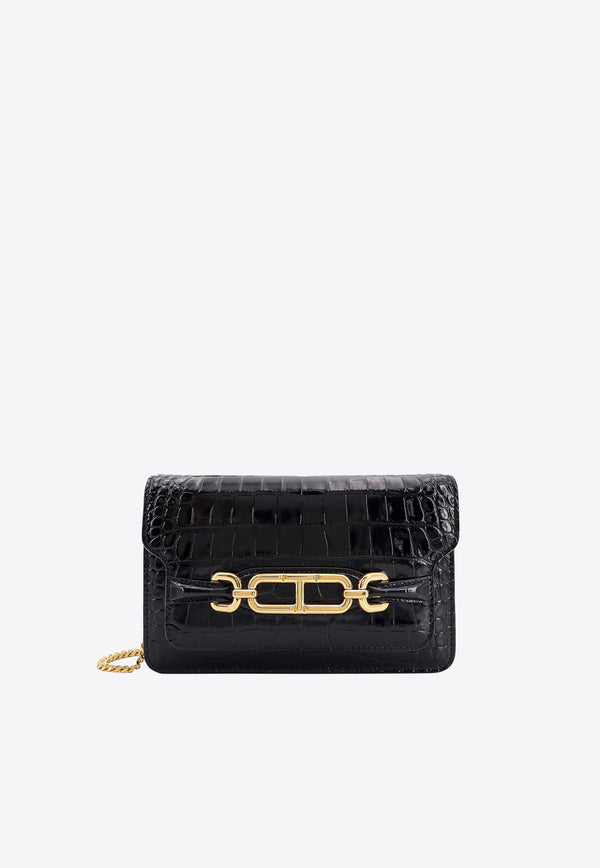 Tom Ford Small Whitney Croc-Embossed Leather Clutch Black L1738LCL395X_1N001