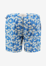 Peninsula Swim & Wear Panama Printed Swim Short Blue MICROPANAMA_V2